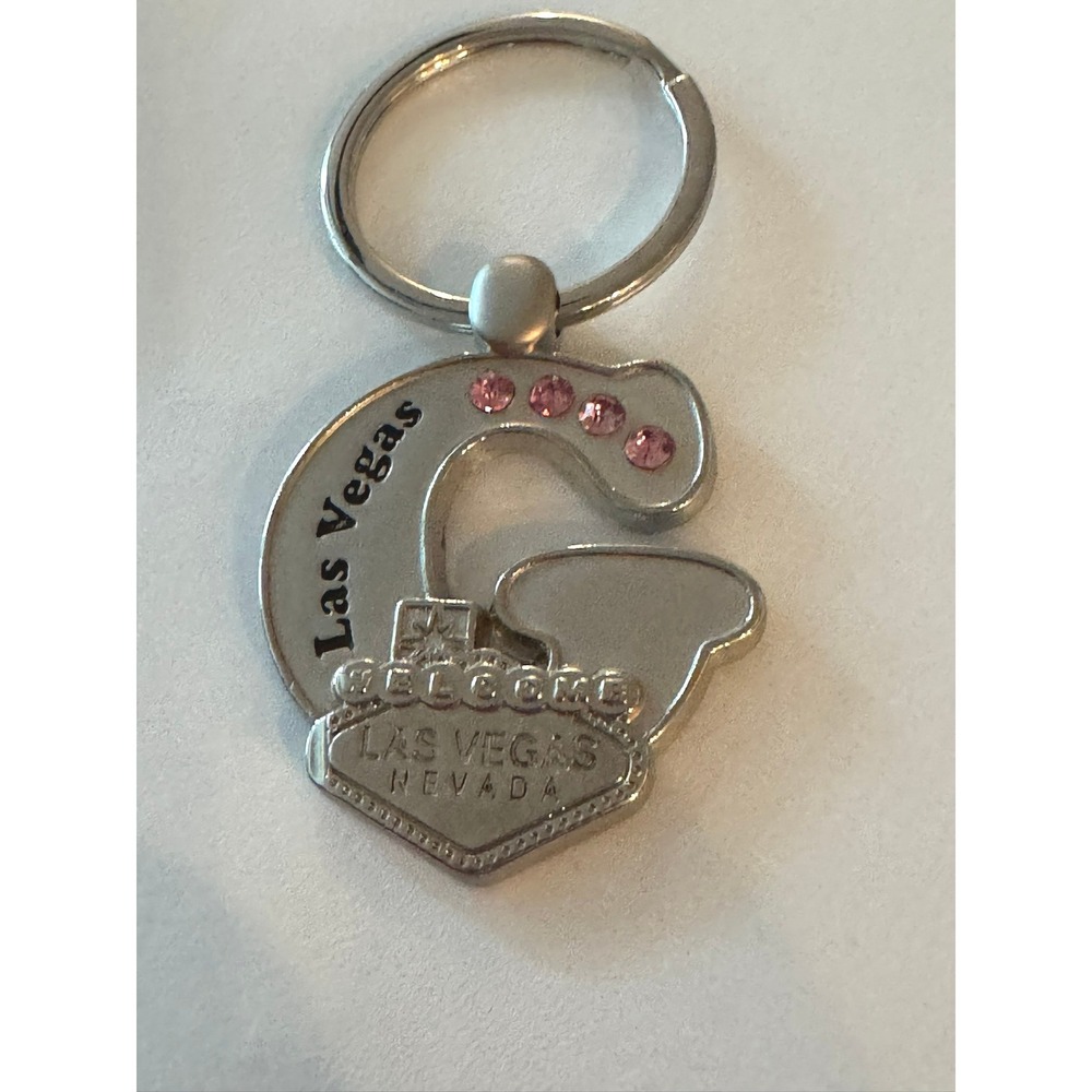Las Vegas Letter G Rhinestone‎ Souvenir Keychain Nevada Welcome Sign
